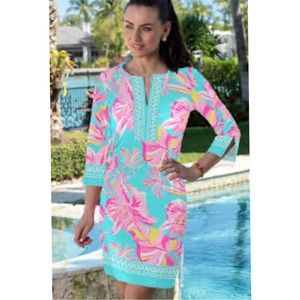 Beautiful and Colorful Barbara Erickson Resort Dress -Size L - NWOT